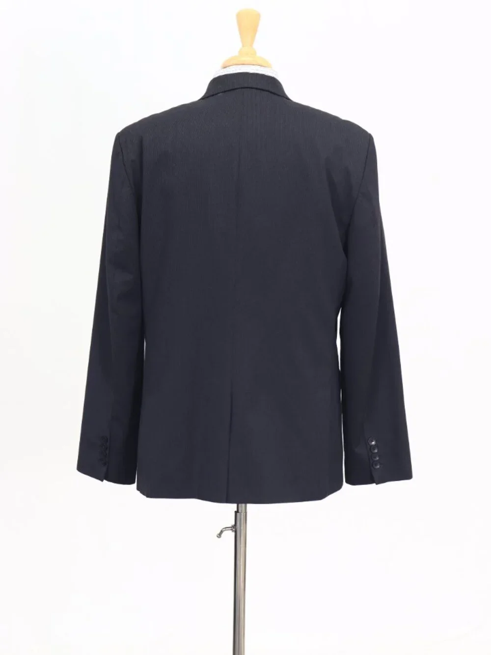 Calvin Klein 44L Navy Blazer Sport Coat Jacket 2-Button Herringbone W882